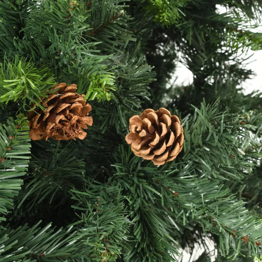Arbre de Noël artificiel pré-éclairé pommes de pin vert 180 cm - 8