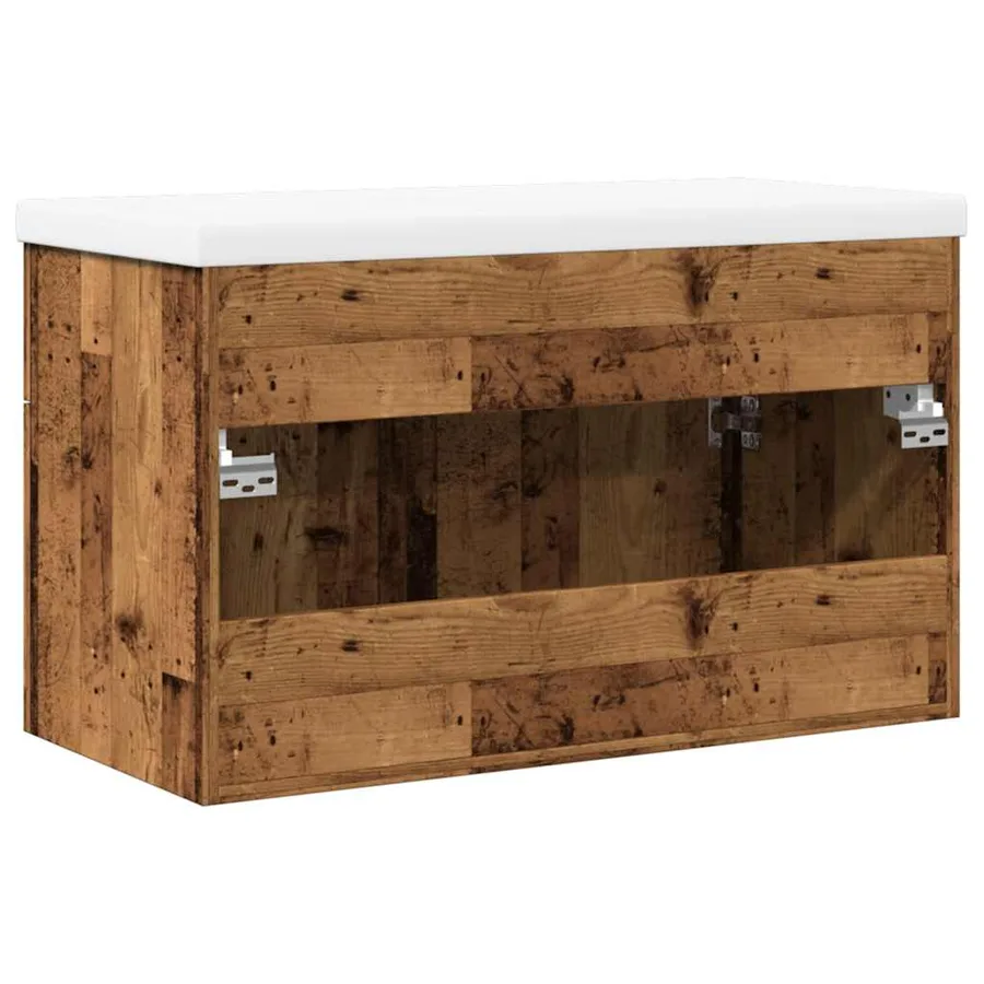 Ensemble de meubles salle de bain 2 pcs bois d'ingénierie - 8
