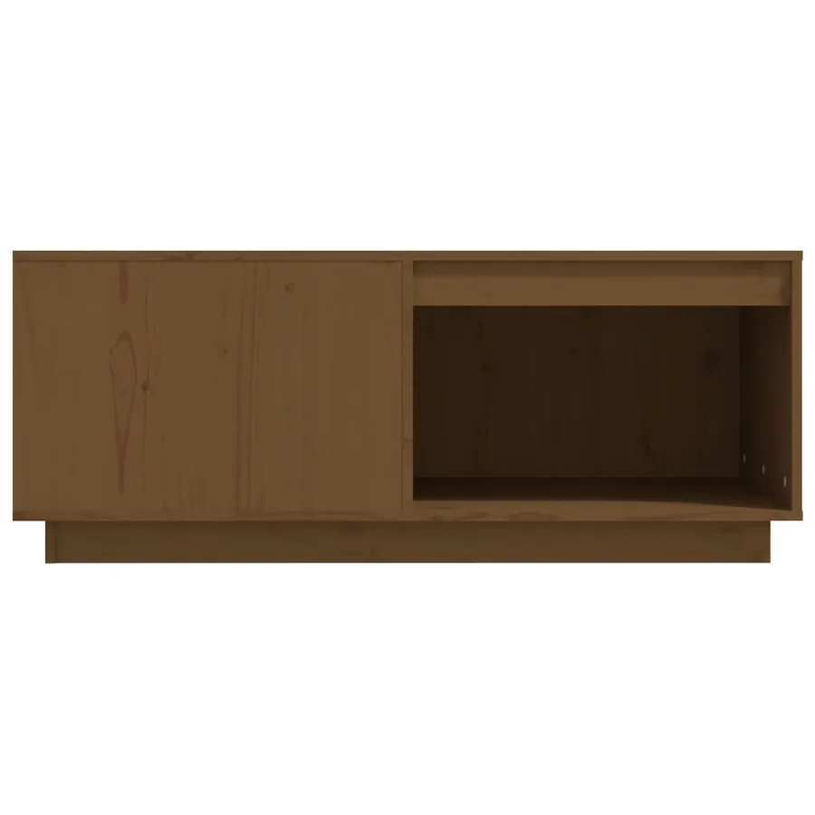 Table basse Marron miel 100x101x40,5 cm Bois massif de pin - 5