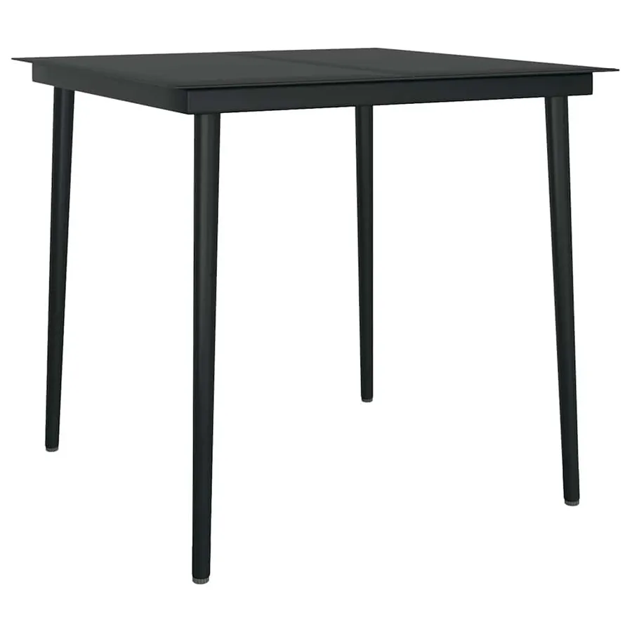 Ensemble à manger de jardin 3pcs marron résine tressée verre - 6