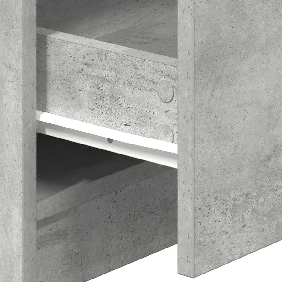Tables de chevet (lot de 2) avec 2 tiroirs gris béton 40 x 36 x 50 cm - 9