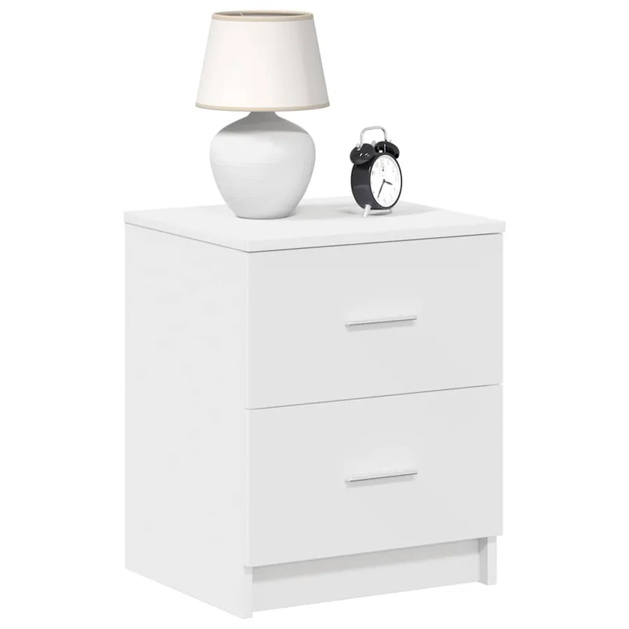 Tables de chevet (lot de 2) avec 2 tiroirs blanches 40 x 36 x 50 cm - 3