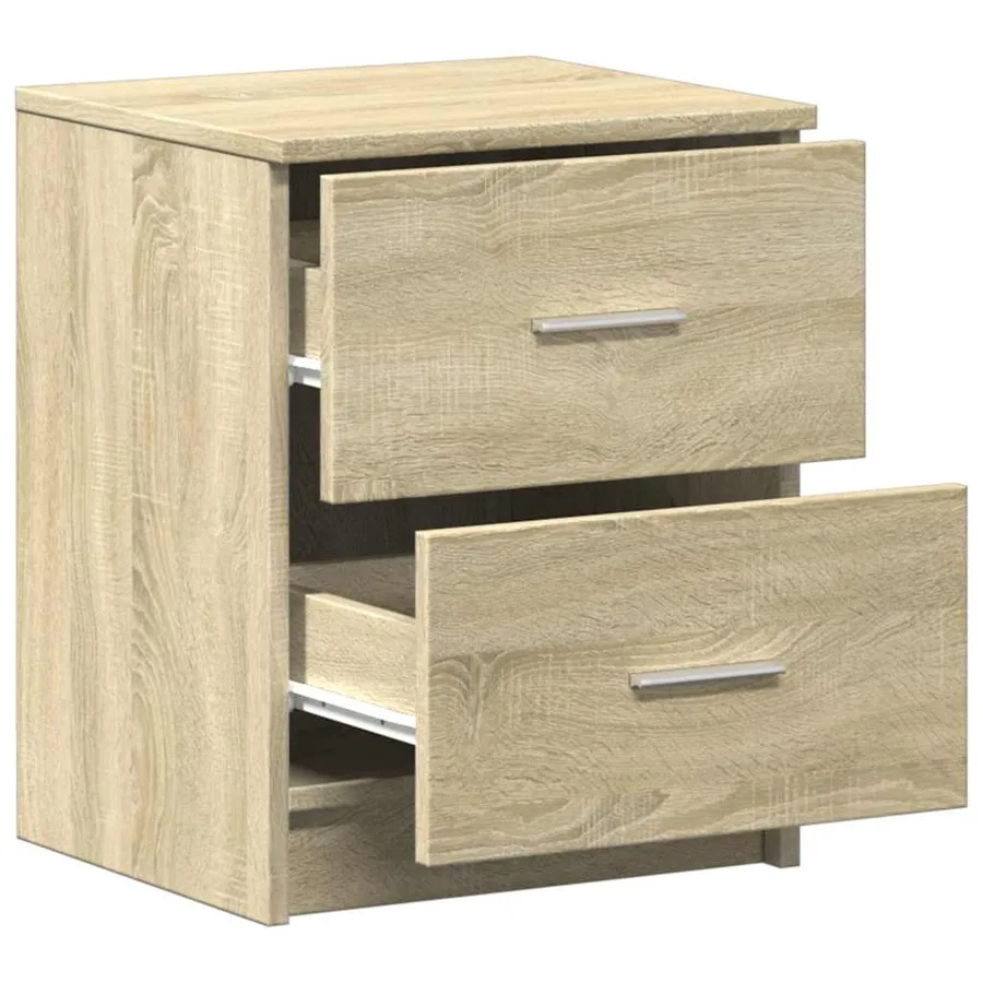 Tables de chevet 2 pcs avec 2 tiroirs Chêne Sonoma 40x36x50 cm - 5