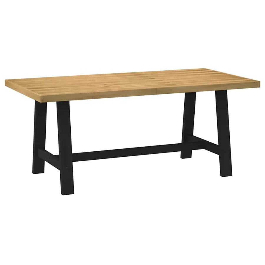 Table à manger NOAIN pieds en forme de A 180x90x75cm massif pin - 5
