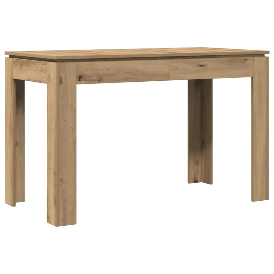 Table à manger chêne artisanal 120x60x76 cm bois d'ingénierie - 6