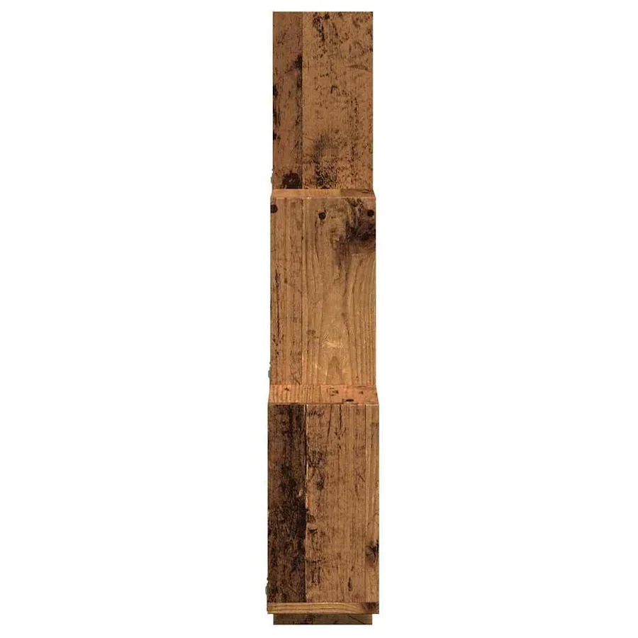 Étagère murale sous forme de cube vieux bois 78x15x93 cm - 5