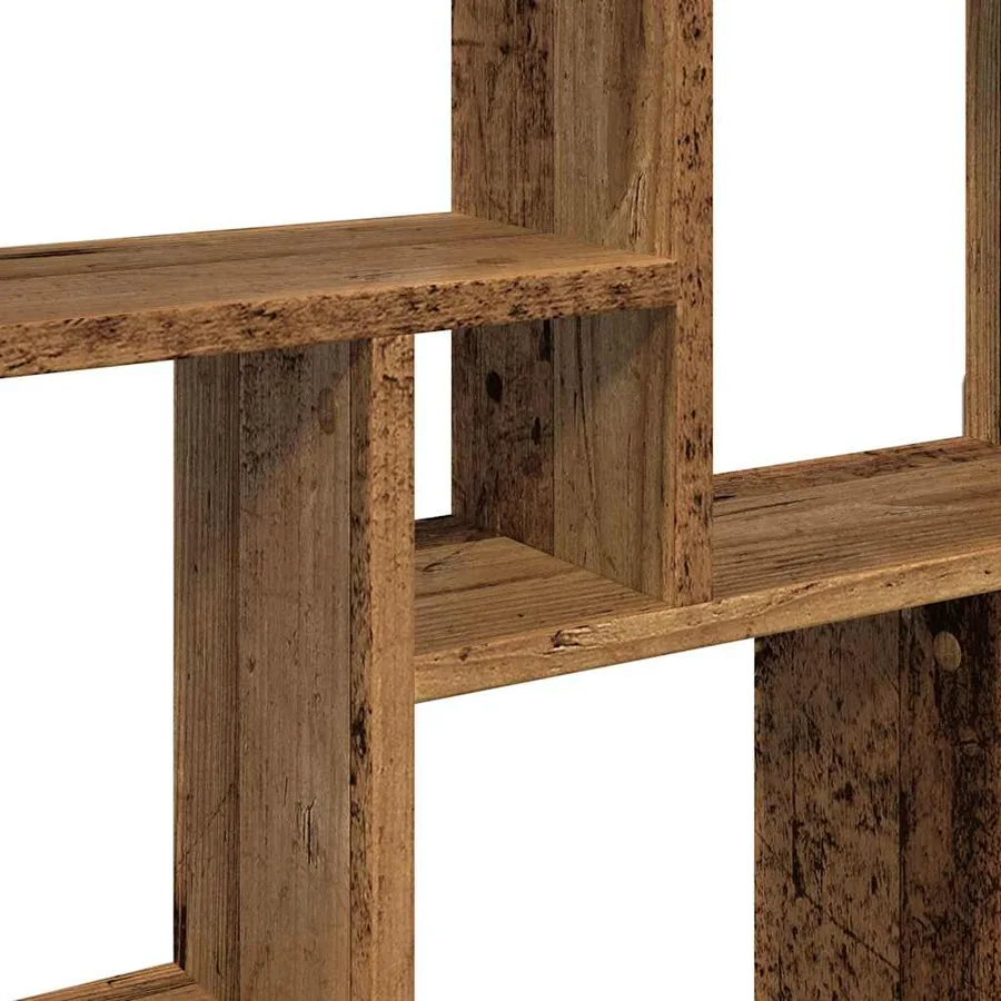 Étagère murale sous forme de cube vieux bois 78x15x93 cm - 7