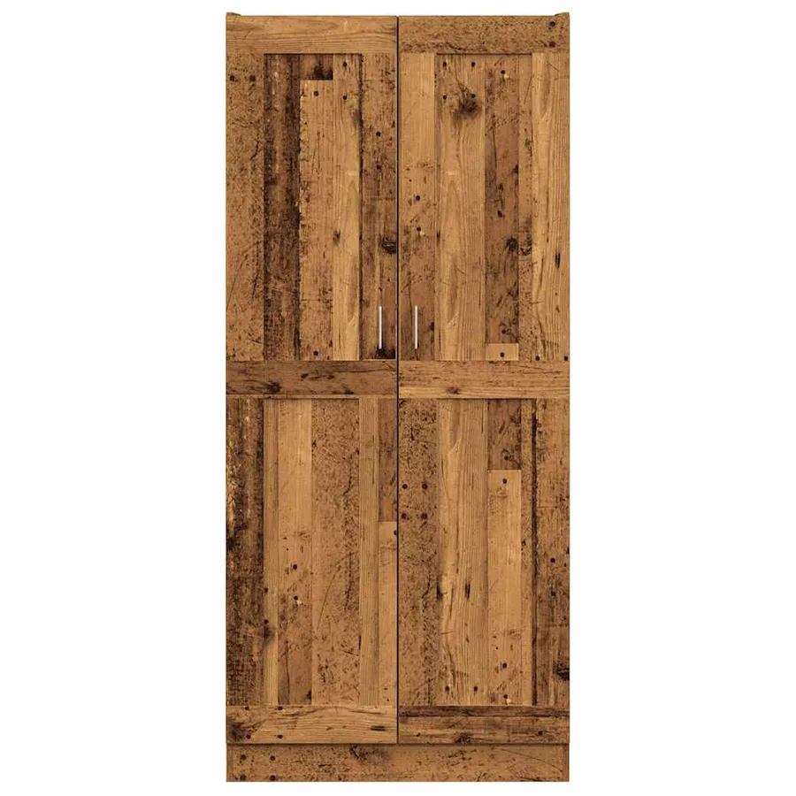 Buffet haut vieux bois 82,5x30,5x185 cm bois d'ingénierie - 3