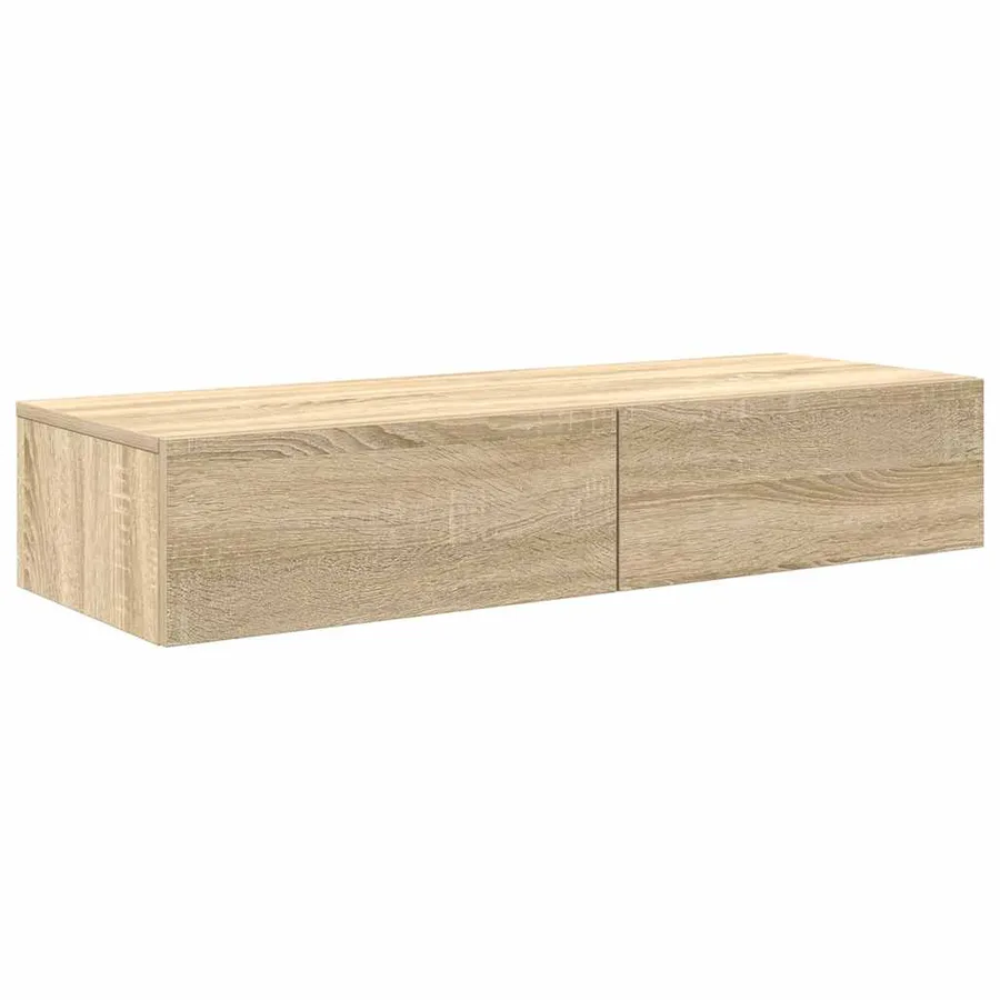 Étagère murale avec tiroirs chêne sonoma bois d'ingénierie - 2