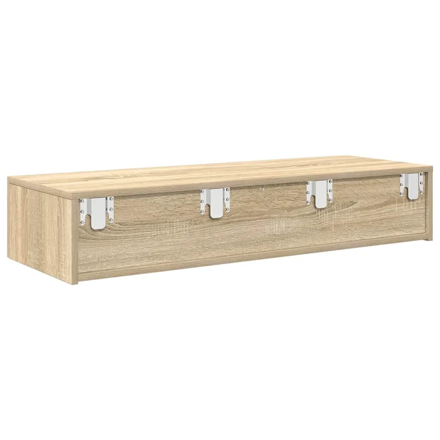 Étagère murale avec tiroirs chêne sonoma bois d'ingénierie - 6