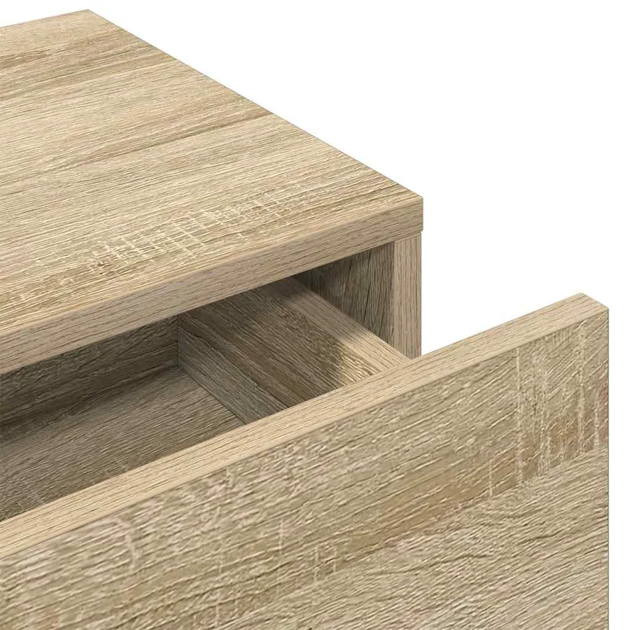Étagère murale avec tiroirs chêne sonoma bois d'ingénierie - 8
