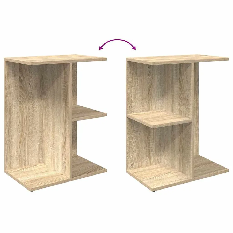 Tables de chevet 2pcs chêne sonoma 46,5x29x61cm bois ingénierie - 8