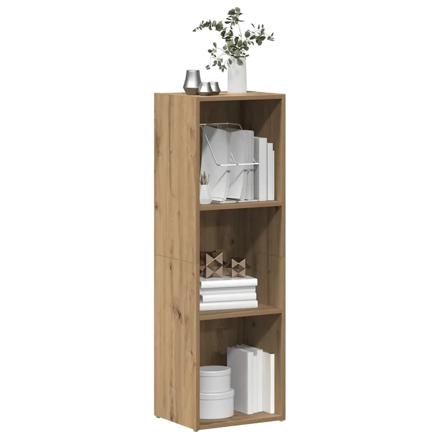 Bibliothèque chêne artisanal 36x30x114 cm bois d'ingénierie - 4