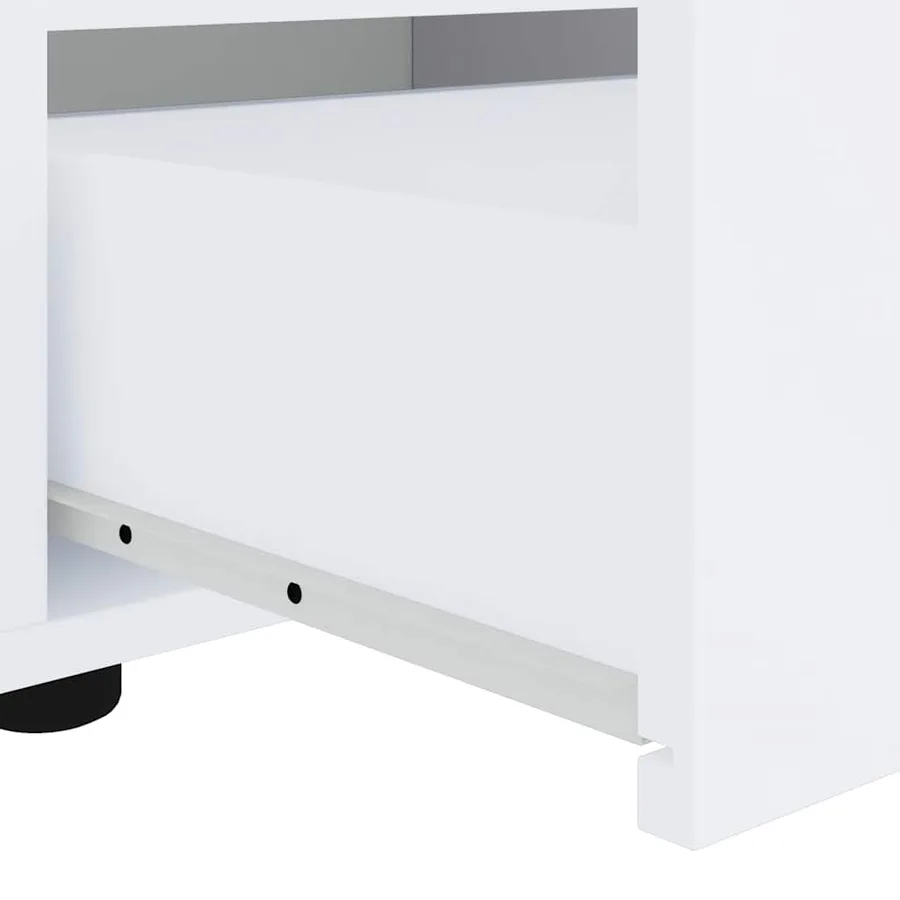 Meuble TV VISNES blanc 60x40x38 cm bois d'ingénierie - 10