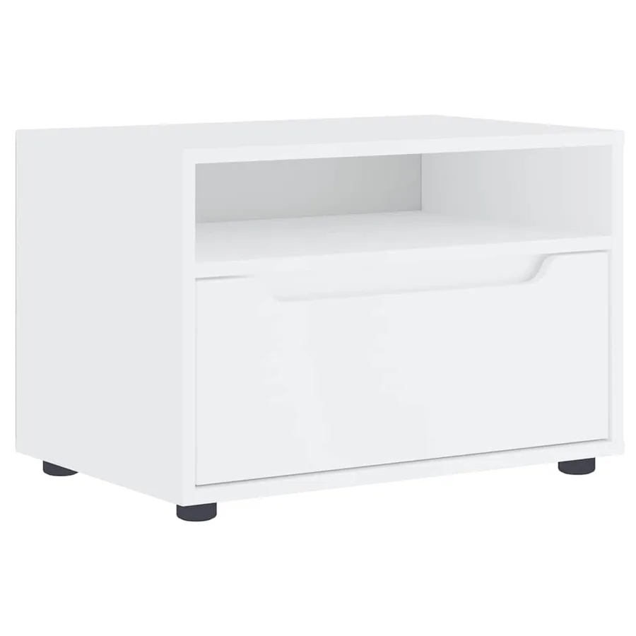 Meuble TV VISNES blanc 60x40x38 cm bois d'ingénierie - 2