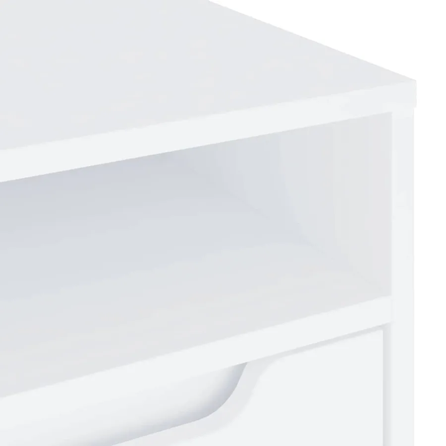 Meuble TV VISNES blanc 60x40x38 cm bois d'ingénierie - 9