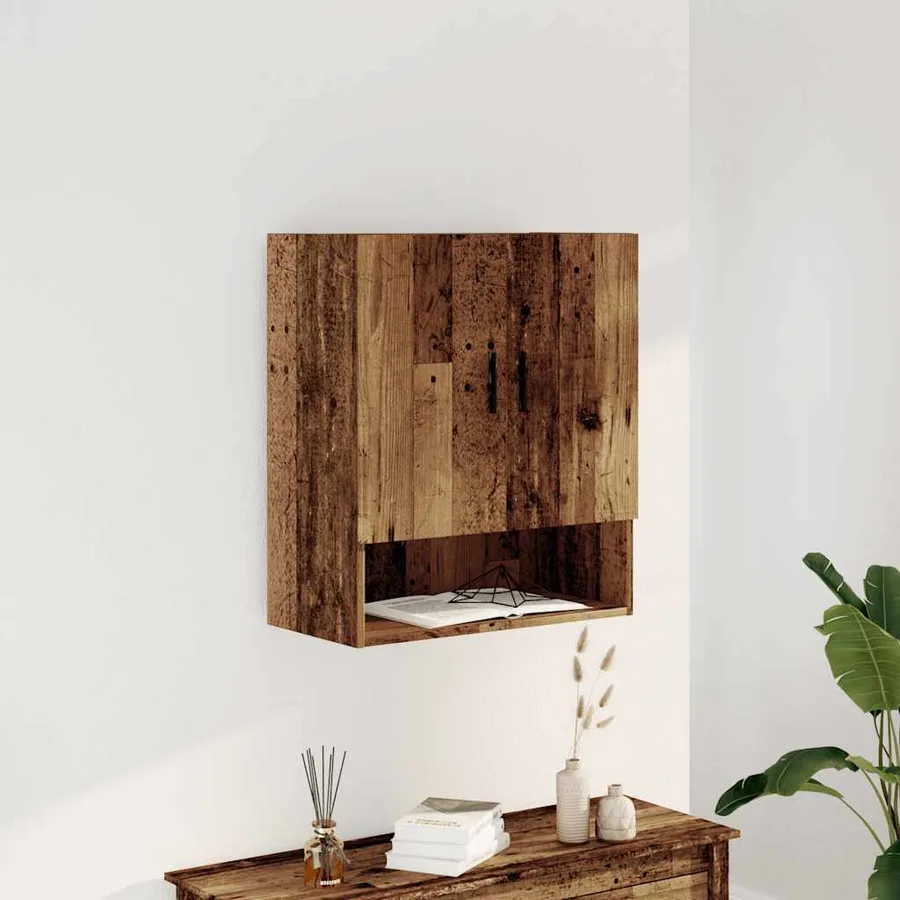 Armoire murale vieux bois 60x31x70 cm bois d'ingénierie - 3