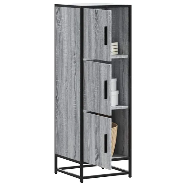 Buffet haut sonoma gris 35,5x35x106,5 cm bois ingénierie métal