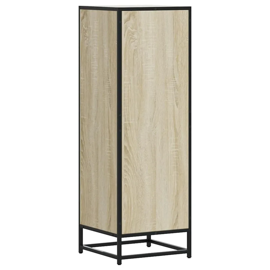 Buffet haut chêne sonoma 35,5x35x106,5 cm bois ingénierie métal - 6