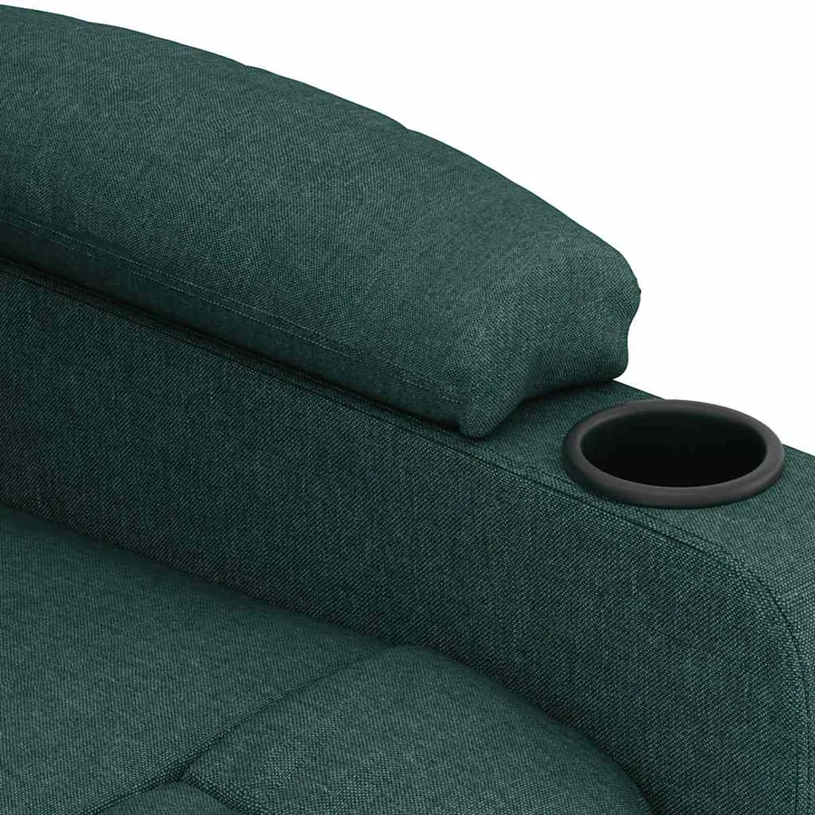 Fauteuil de massage Vert foncé Tissu - 8