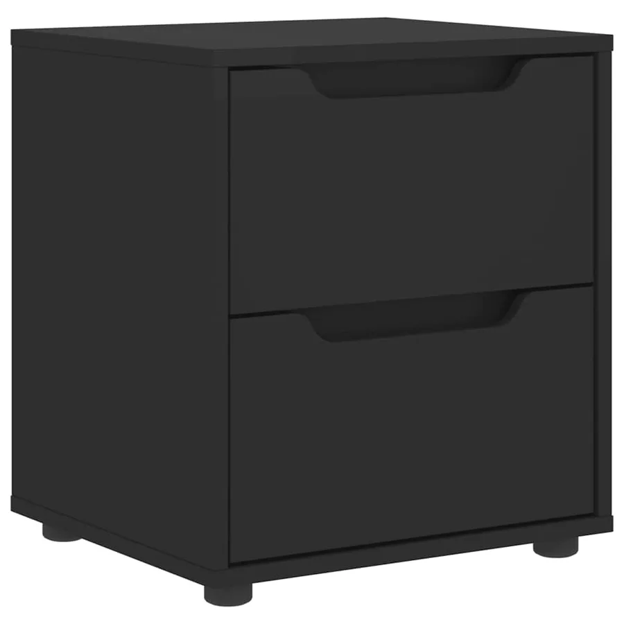 Table de chevet VISNES noir 45x40x50 cm bois d'ingénierie - 2