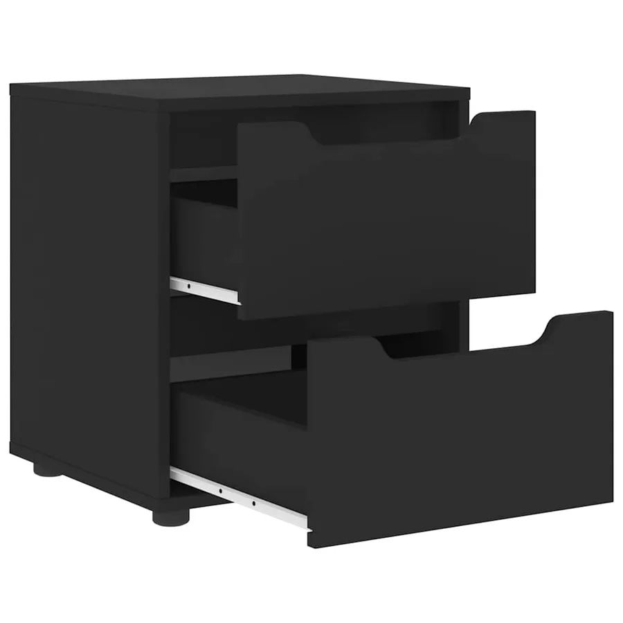 Table de chevet VISNES noir 45x40x50 cm bois d'ingénierie - 5