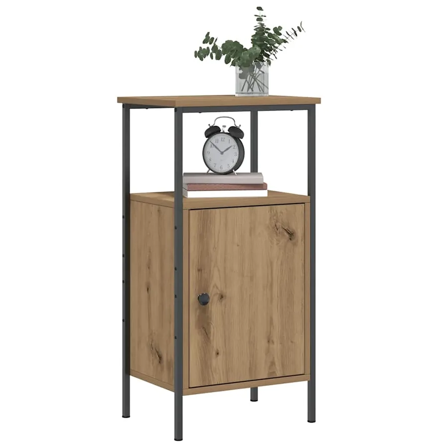 Tables de chevet 2 pcs chêne artisanal bois d'ingénierie
