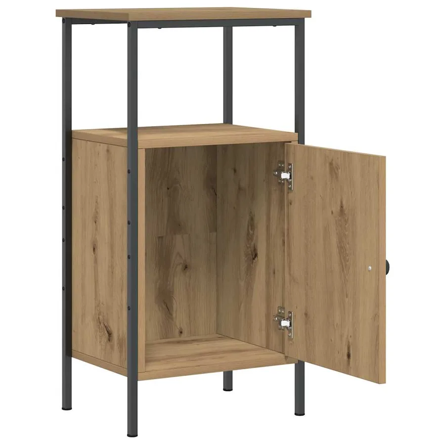 Tables de chevet 2 pcs chêne artisanal bois d'ingénierie - 4