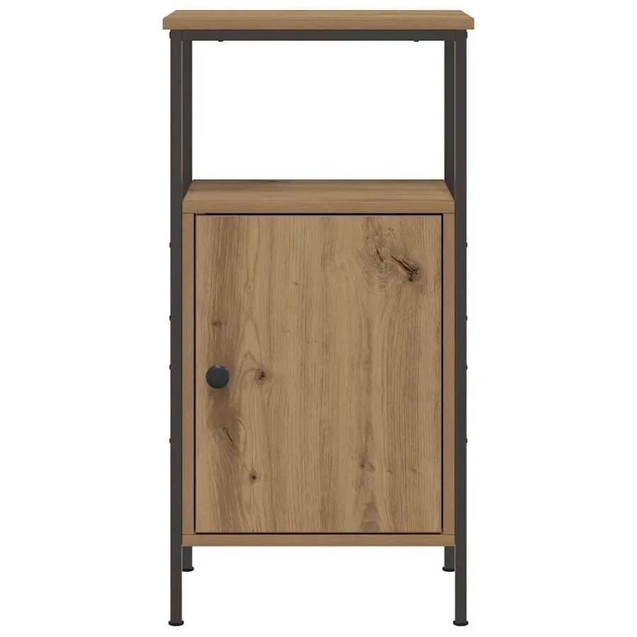 Tables de chevet 2 pcs chêne artisanal bois d'ingénierie - 5