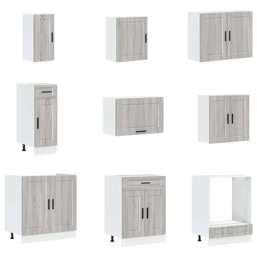 Ensemble d'armoires de cuisine 14 pcs Porto bois d'ingénierie - 4