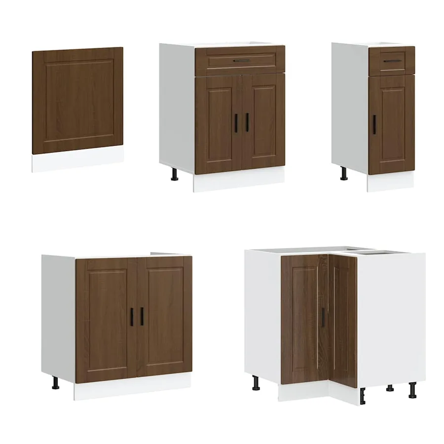 Ensemble d'armoires de cuisine 11 pcs Porto bois d'ingénierie - 4