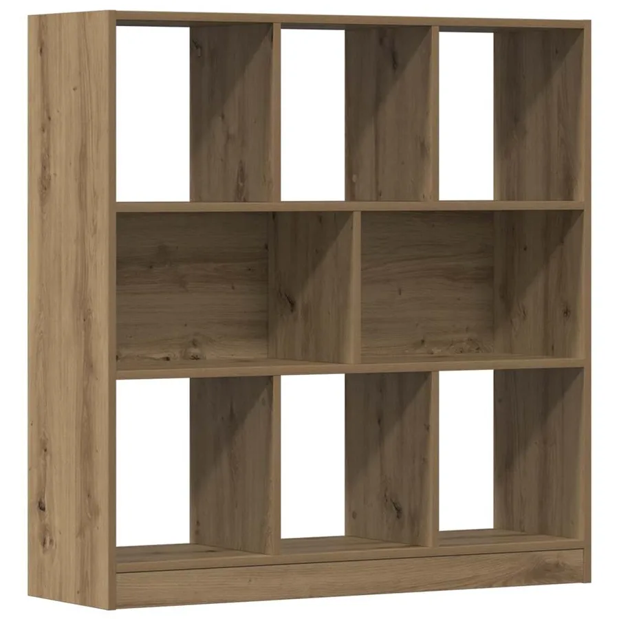 Bibliothèque chêne artisanal 97,5x29,5x100 cm bois d'ingénierie - 2