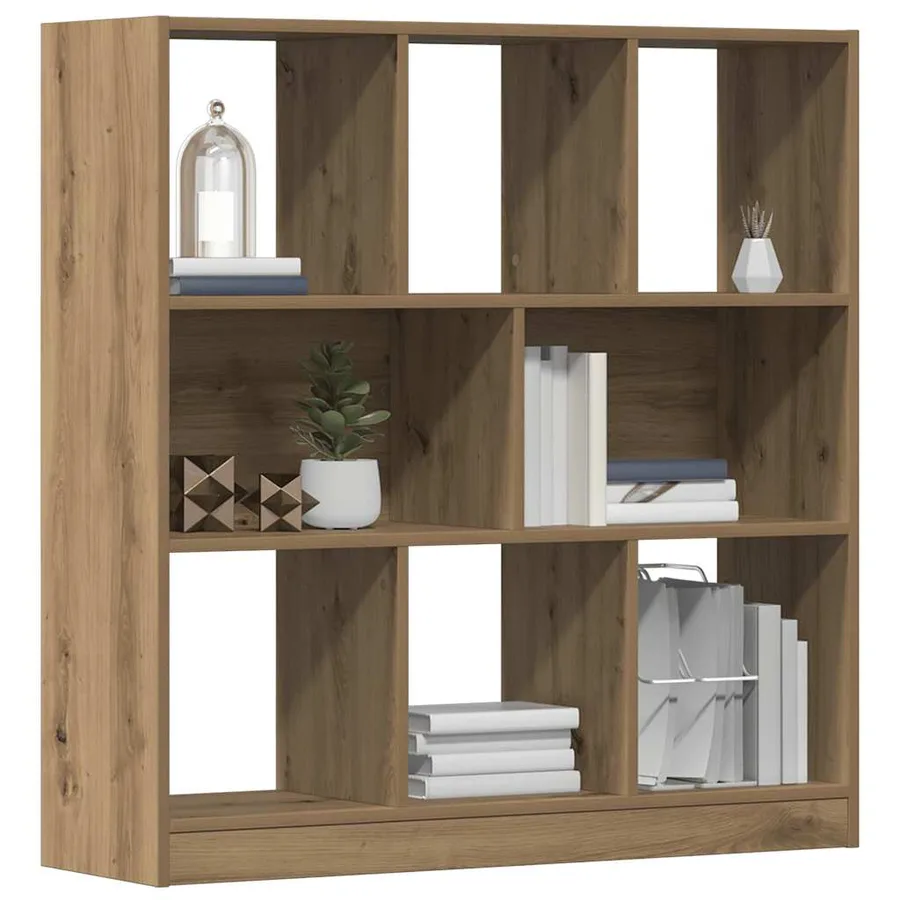 Bibliothèque chêne artisanal 97,5x29,5x100 cm bois d'ingénierie - 4