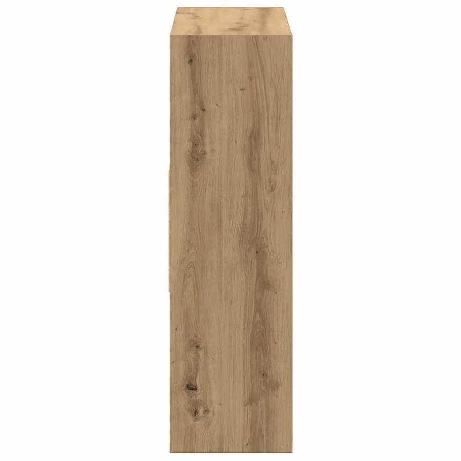 Bibliothèque chêne artisanal 97,5x29,5x100 cm bois d'ingénierie - 6
