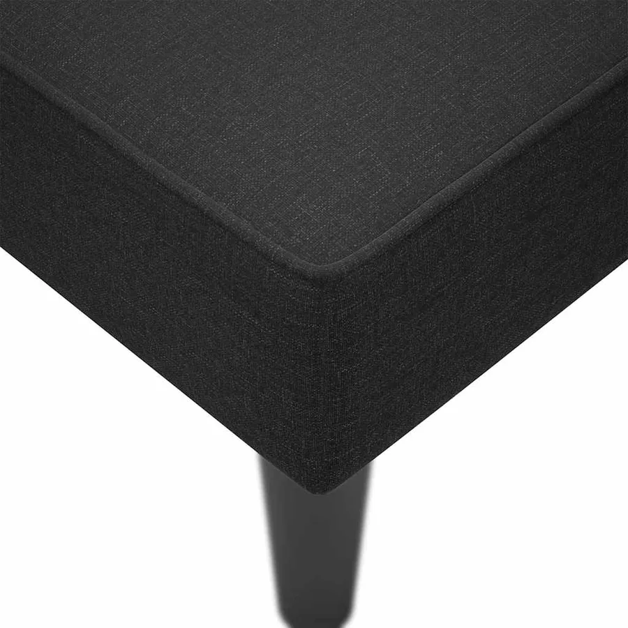 Fauteuil long avec accoudoir droit noir tissu - 7