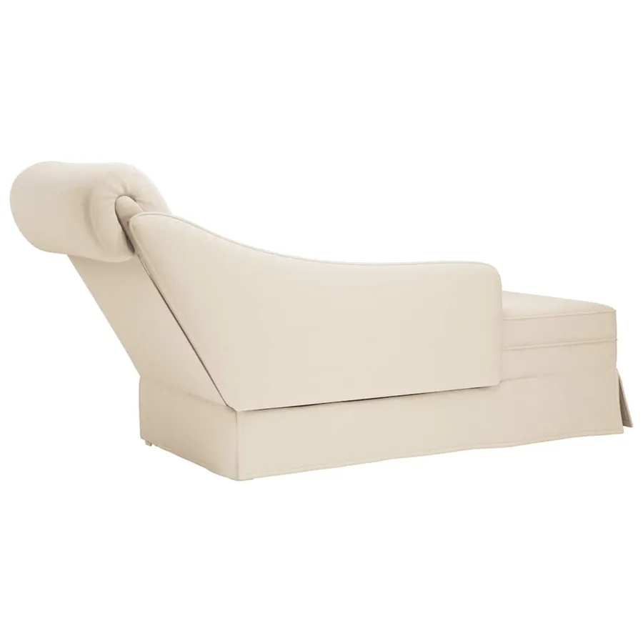 Fauteuil long avec traversin et accoudoir droit rose lin - 6