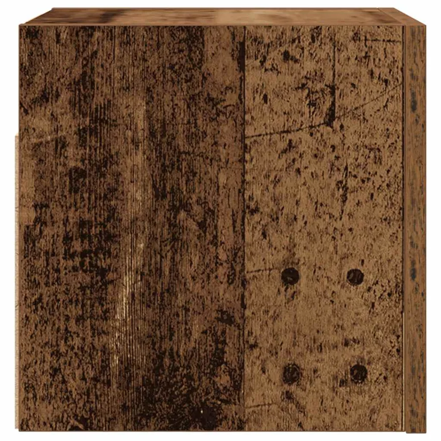 Meuble TV mural 2 pcs vieux bois 30,5x30x30 cm - 6