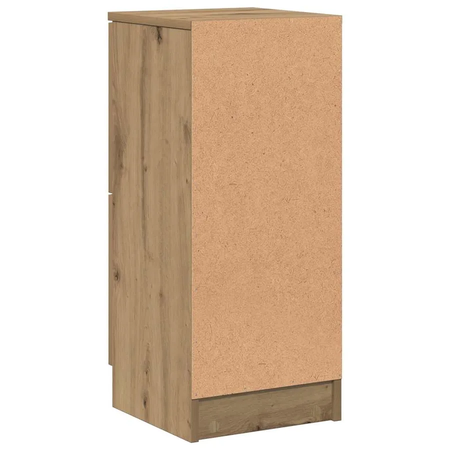 Buffet chêne artisanal 30x30x70 cm bois d'ingénierie - 6
