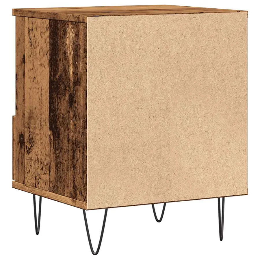 Table de chevet vieux bois 40x35x50 cm bois d’ingénierie - 7