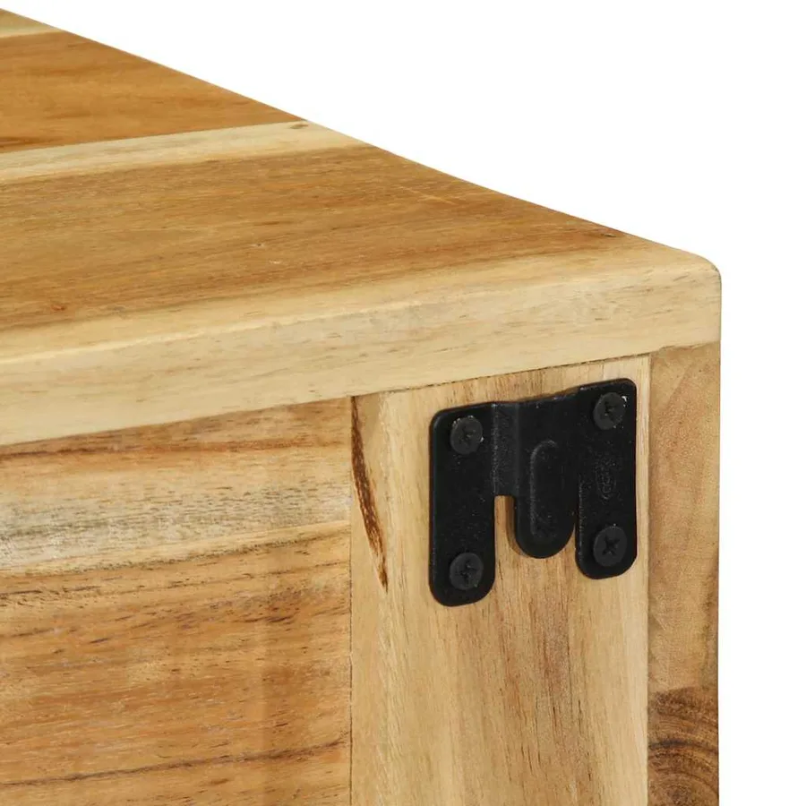Meubles TV muraux 2 pcs bois massif d'acacia - 9