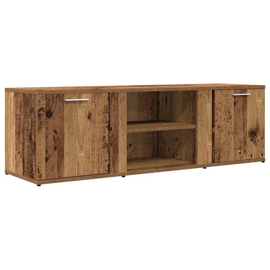 Meuble TV vieux bois 120x34x37 cm bois d'ingénierie - 2