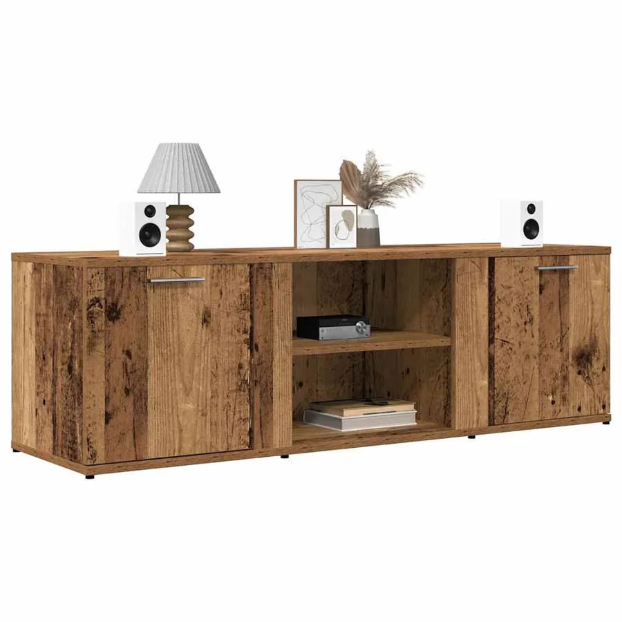 Meuble TV vieux bois 120x34x37 cm bois d'ingénierie - 3