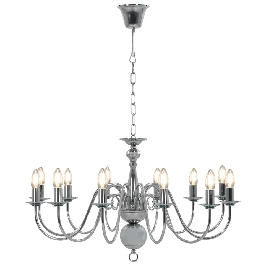 Lustre Argenté 12 ampoules E14 - 3