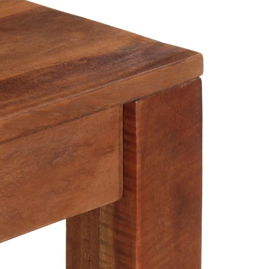 Table console 120x30x76 cm bois massif d'acacia - 5