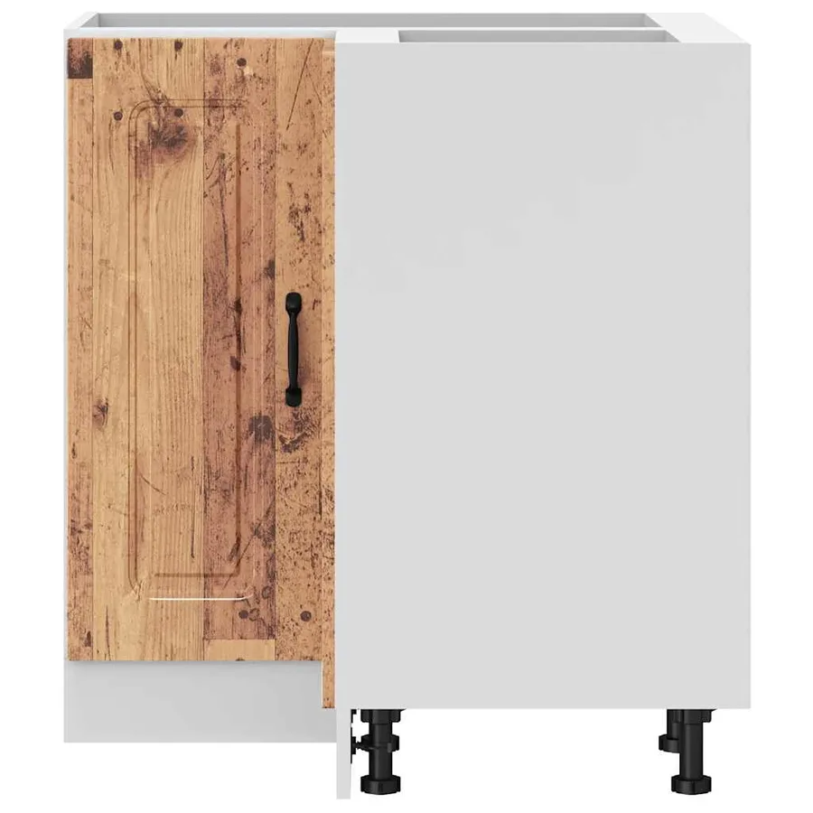 Armoire d'angle de cuisine Kalmar vieux bois bois d'ingénierie - 4