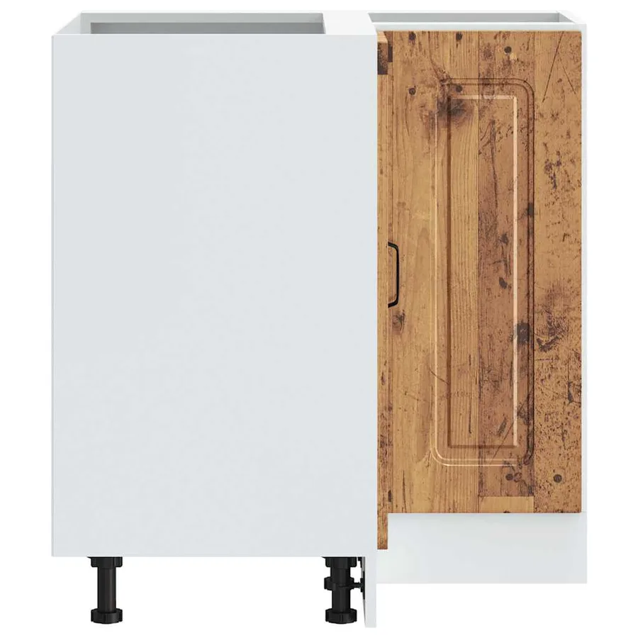 Armoire d'angle de cuisine Kalmar vieux bois bois d'ingénierie - 6