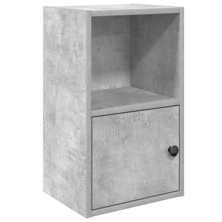 Bibliothèque gris béton 31x24x52 cm bois d'ingénierie - 2