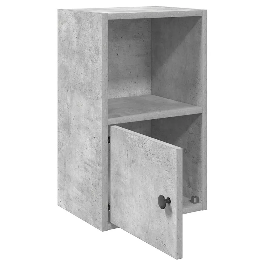 Bibliothèque gris béton 31x24x52 cm bois d'ingénierie - 4