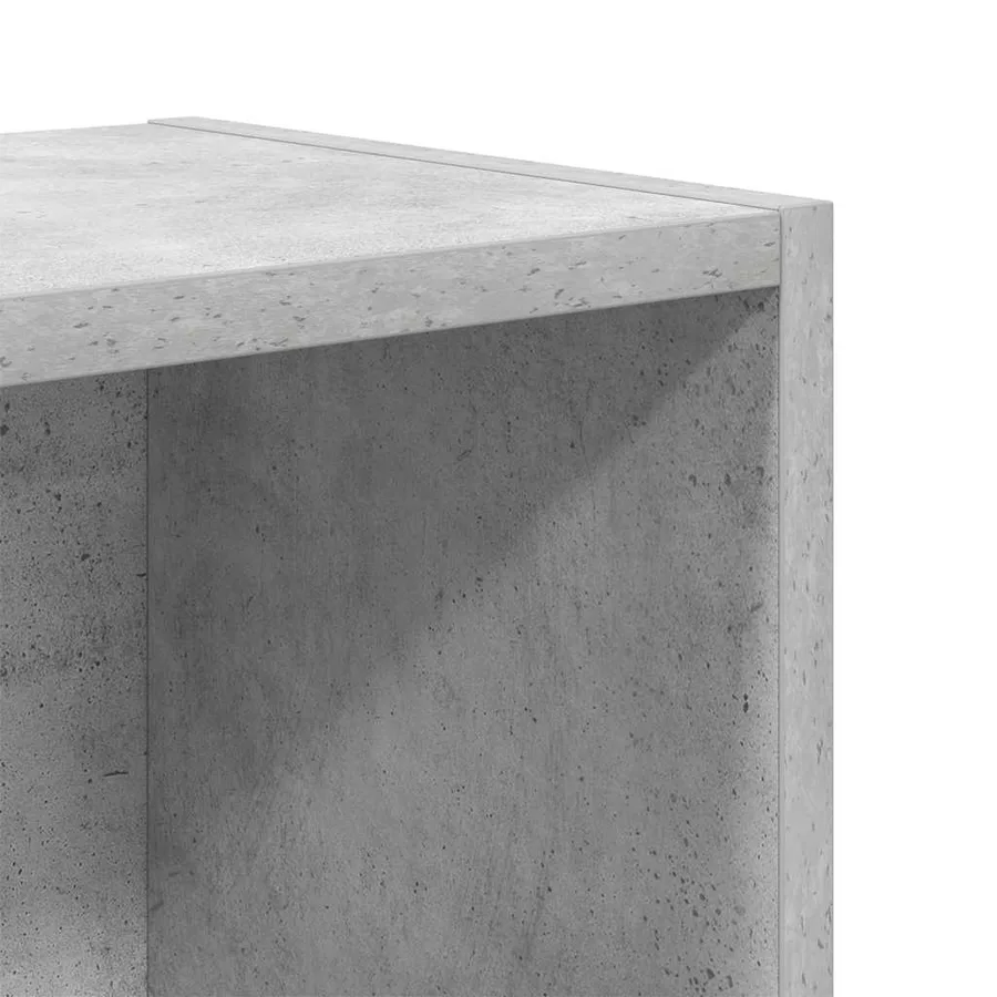 Bibliothèque gris béton 31x24x52 cm bois d'ingénierie - 9