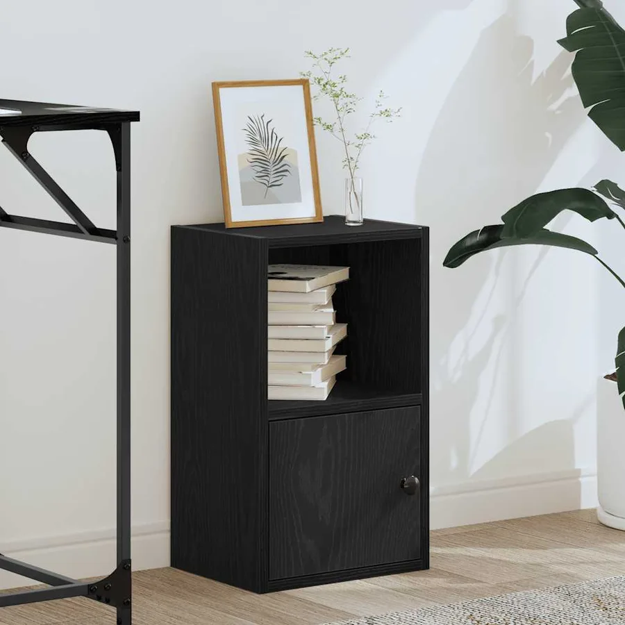 Bibliothèque chêne noir 31x24x52 cm bois d'ingénierie - 3